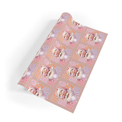 PINK DISCO BLACK SANTA - Gift Wrapping Paper Rolls, 1pc