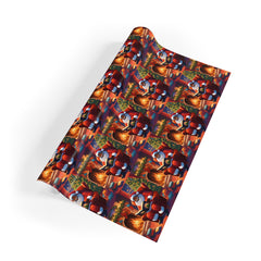 Black Santa Reading By The Fire - Gift Wrapping Paper