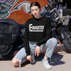 HBCU EDUCATED Women's Cropped Sweatshirt
