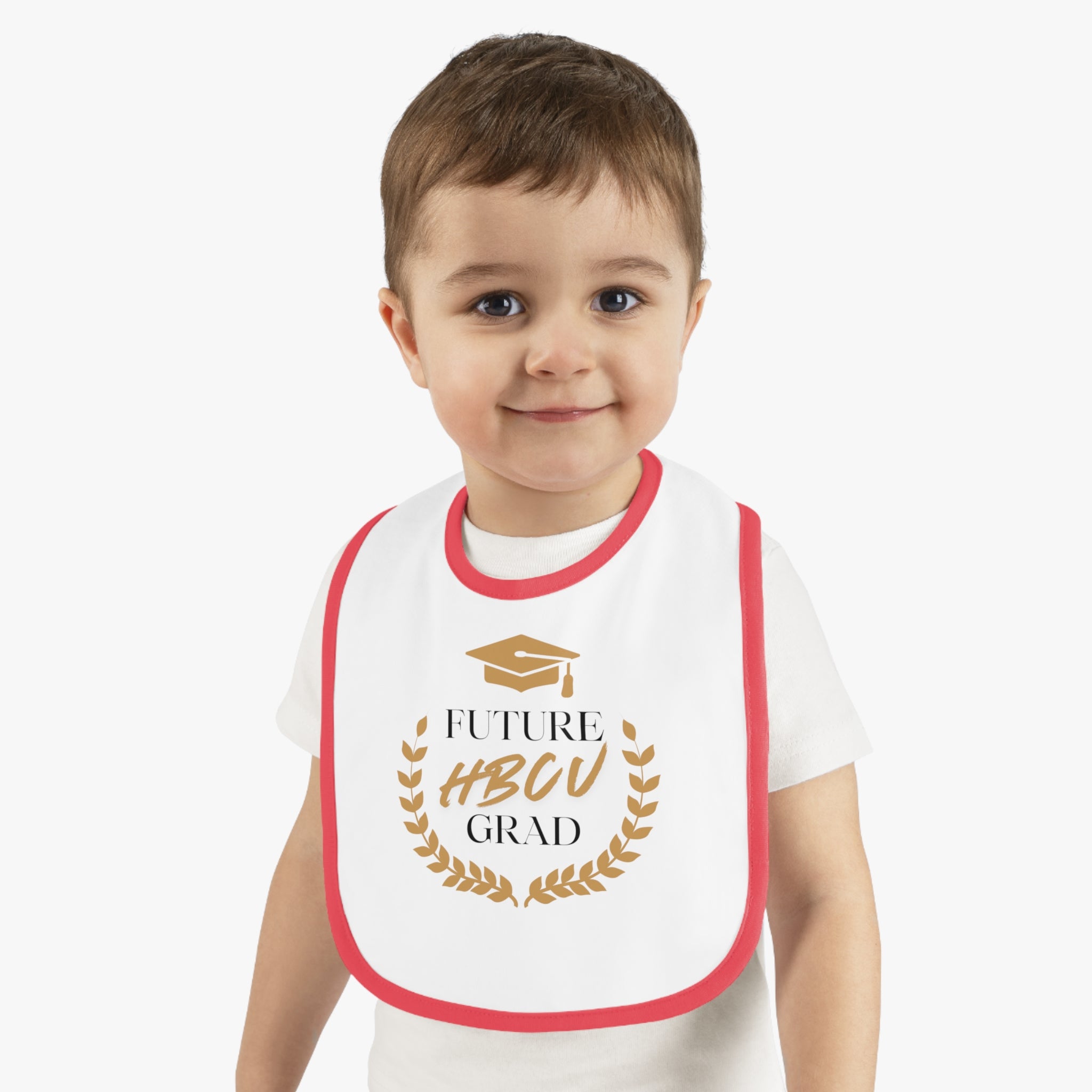FUTURE HBCU GRAD- Baby Contrast Trim Jersey Bib