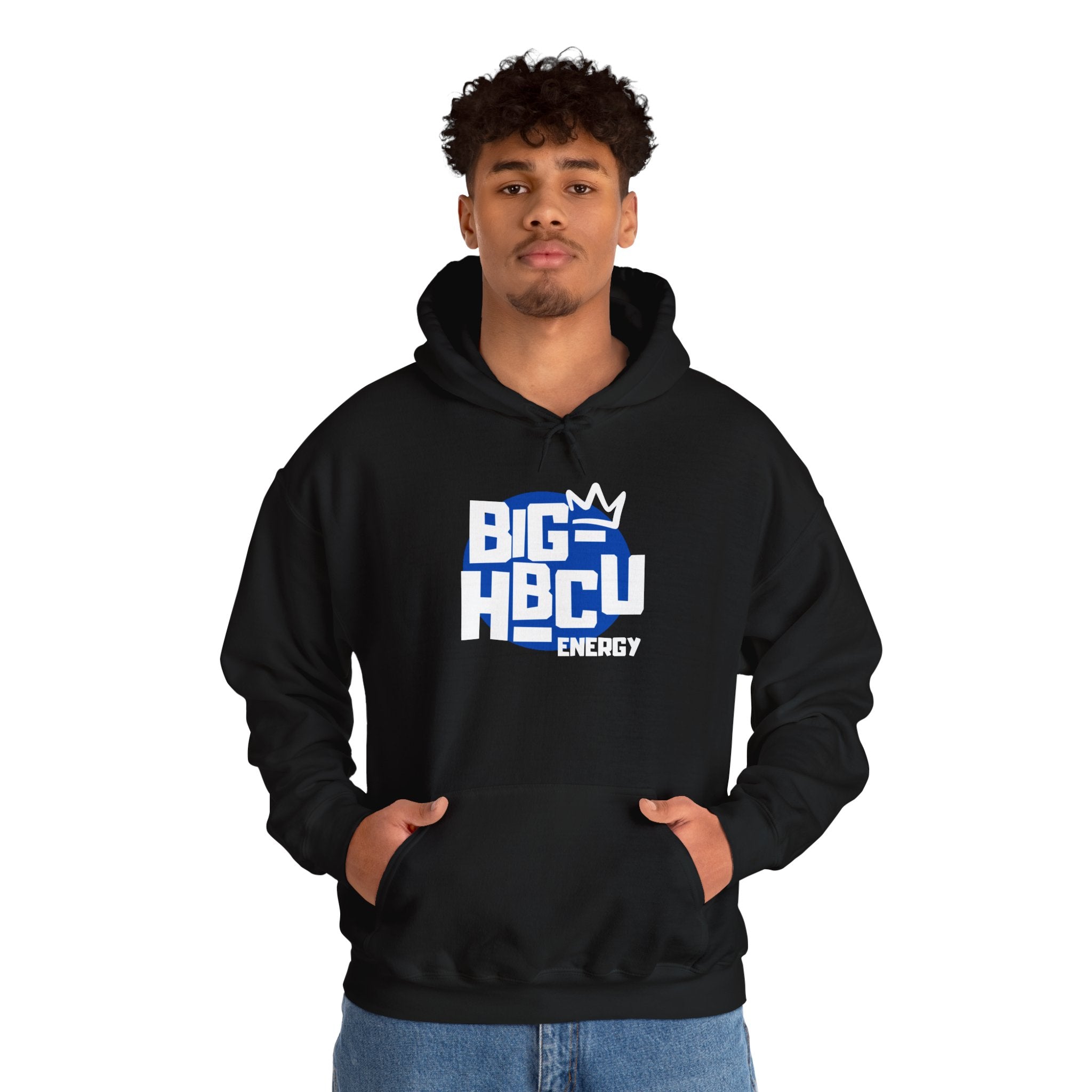 BIG HBCU ENERGY- BLUE Unisex Heavy Blend™ Hooded Sweatshirt