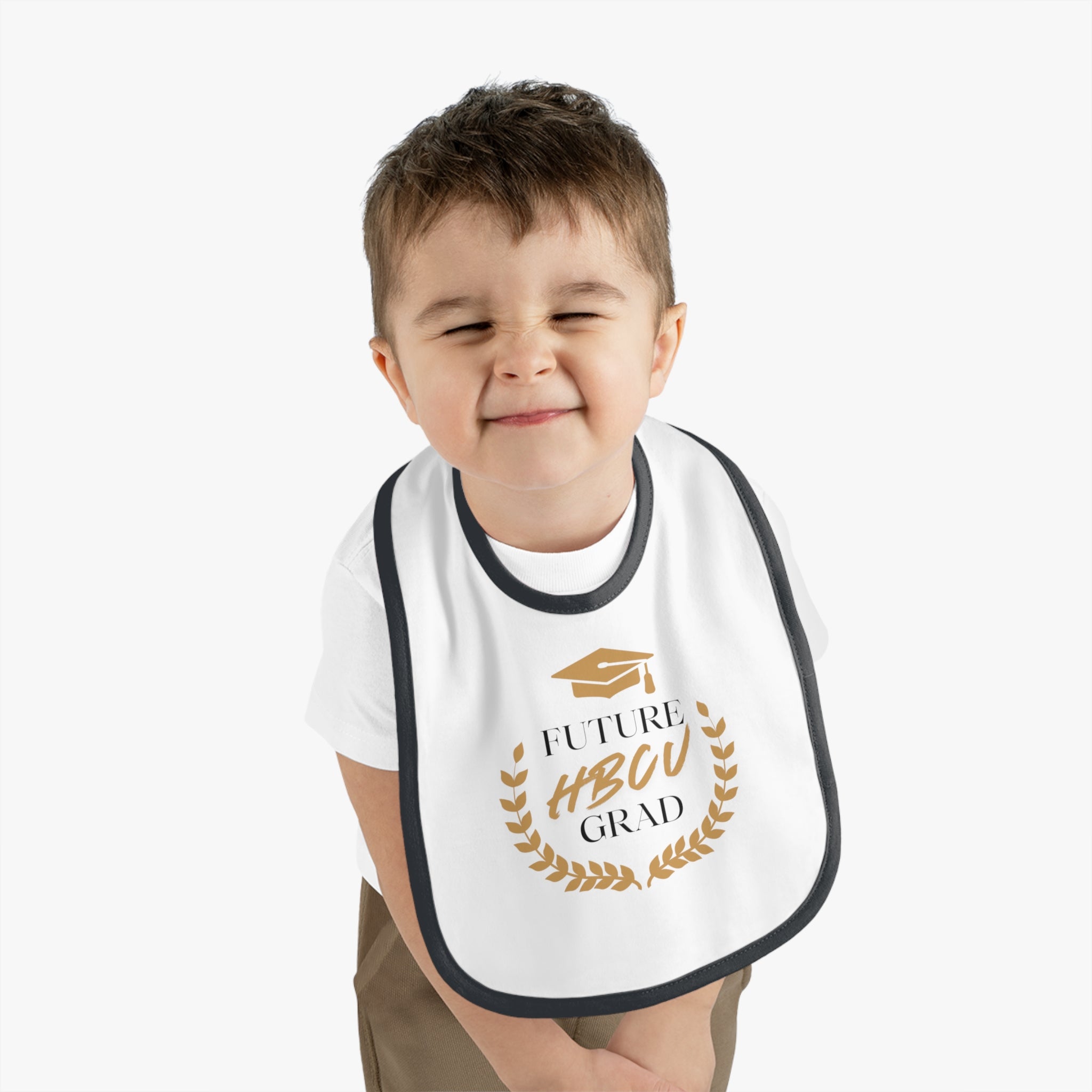 FUTURE HBCU GRAD- Baby Contrast Trim Jersey Bib