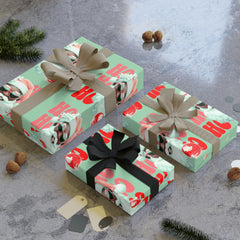 Black Santa Wrapping Paper Rolls