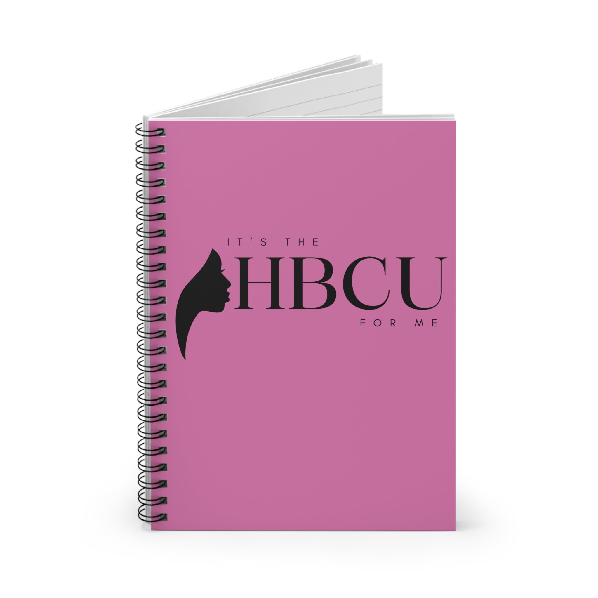 "It's The HBCU For Me" Spiral Notebook - Ruled Line- PINK