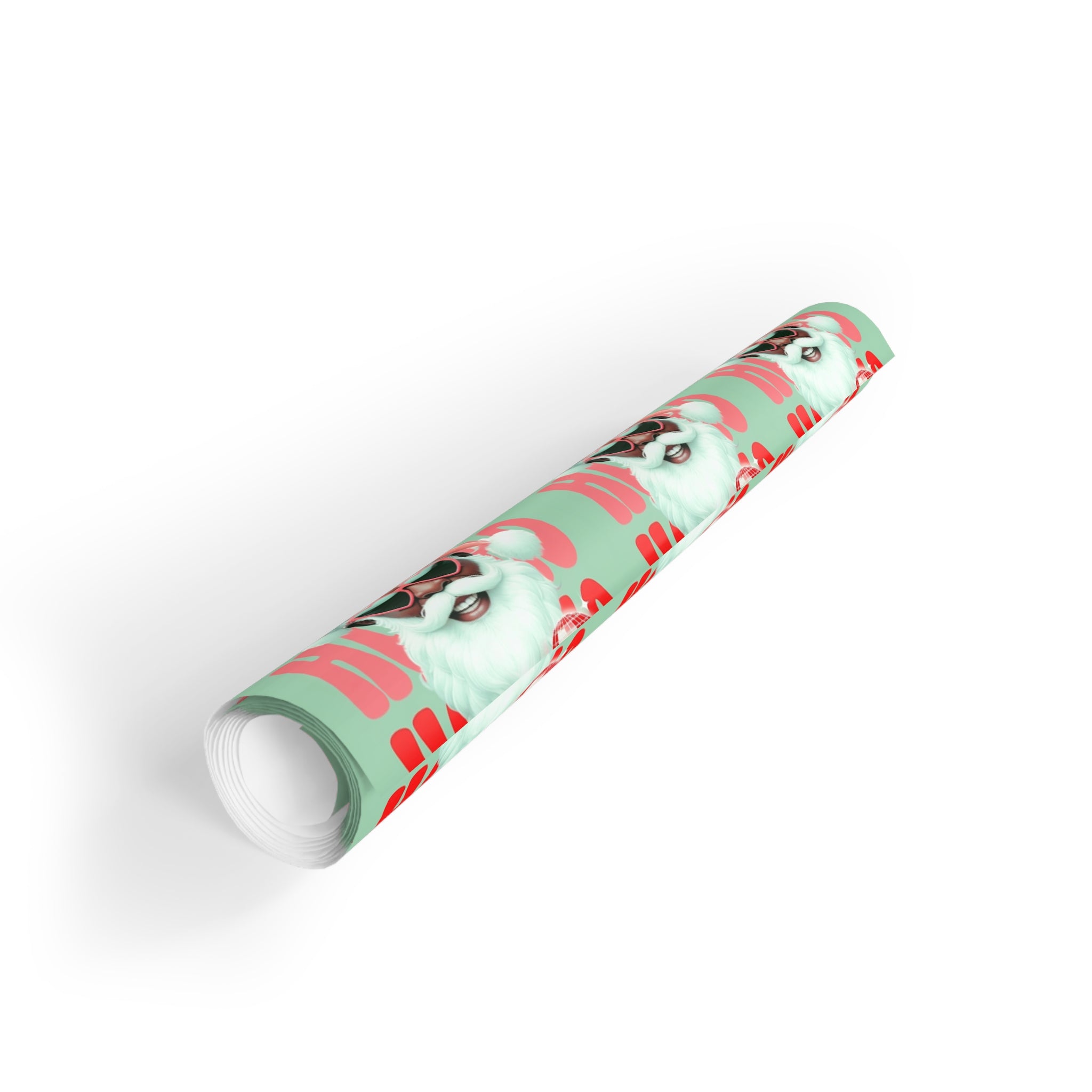 Black Santa Wrapping Paper Rolls