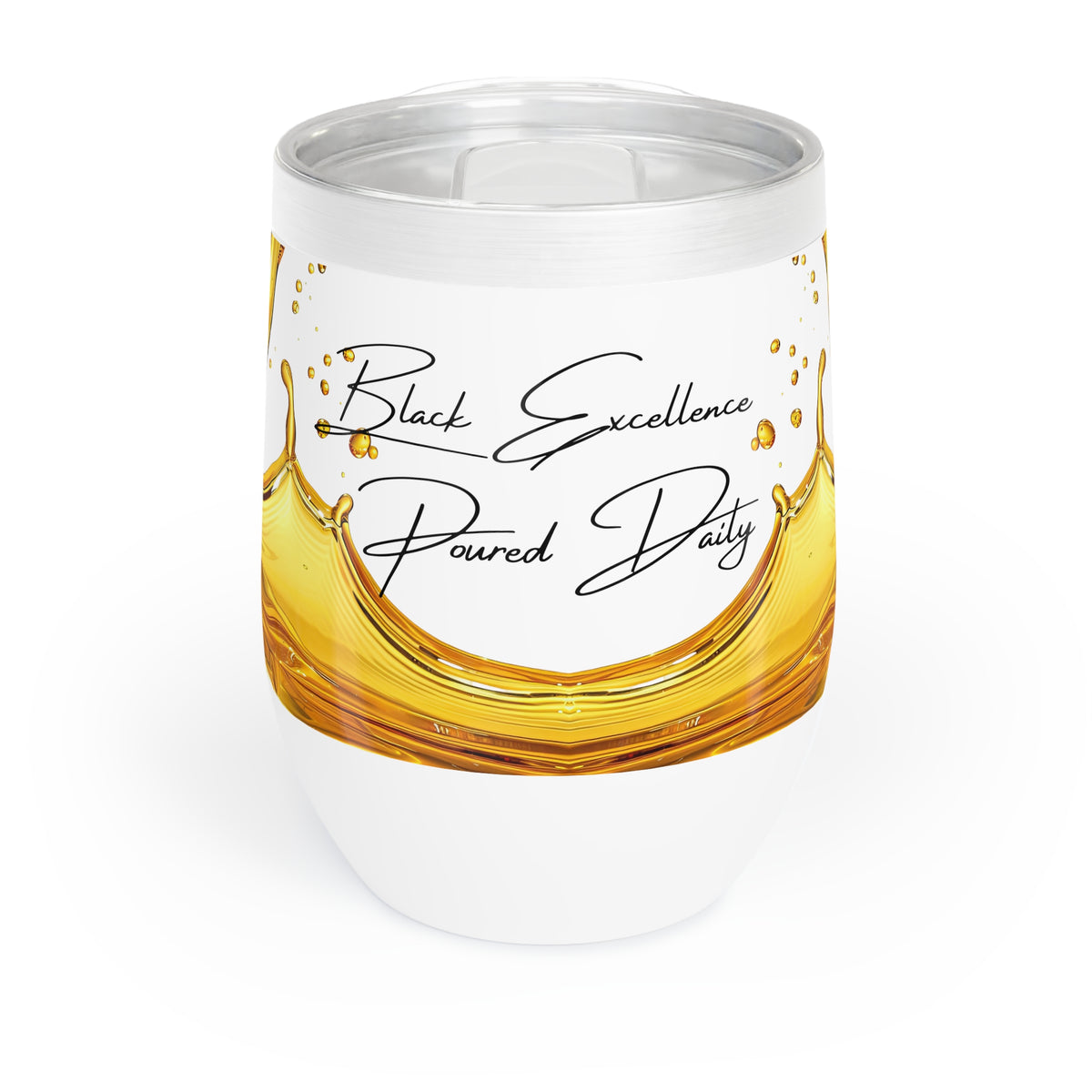 Black Excellence Poured Daily Wine Tumbler