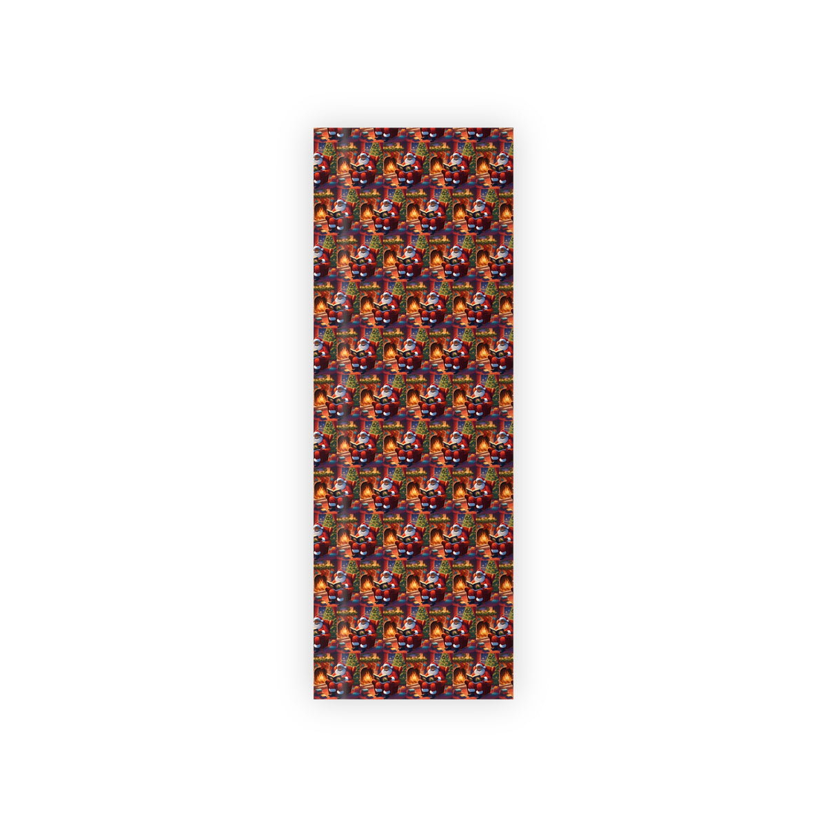 Black Santa Reading By The Fire - Gift Wrapping Paper