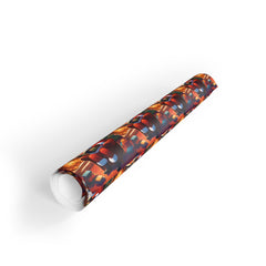 Black Santa Reading By The Fire - Gift Wrapping Paper
